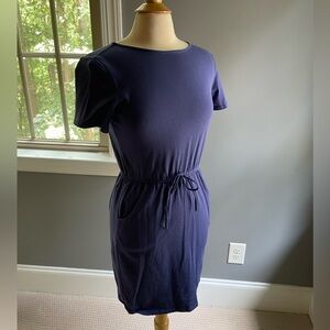 Navy 100% cotton dress with pockets